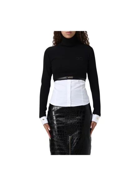 Krótki golf top Elisabetta Franchi czarny