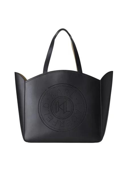 Shopperka Karl Lagerfeld skórzana czarna