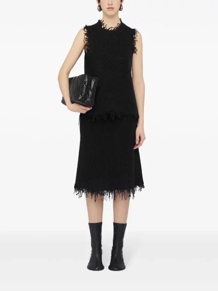 Top Jil Sander tricotate negru