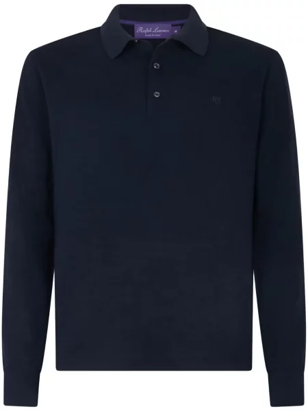 Polo Ralph Lauren Purple Label cu broderie albastru