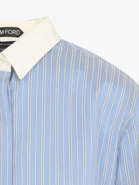 Cămașă Tom Ford de mătase albastru