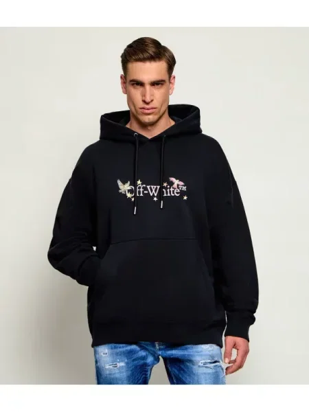 OFF-WHITE Hanorac DREAM ARROW SKATE | Relaxed fit alb
