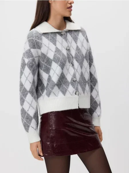 Reserved Візерунковий оверсайз кардиган різнобарвний 