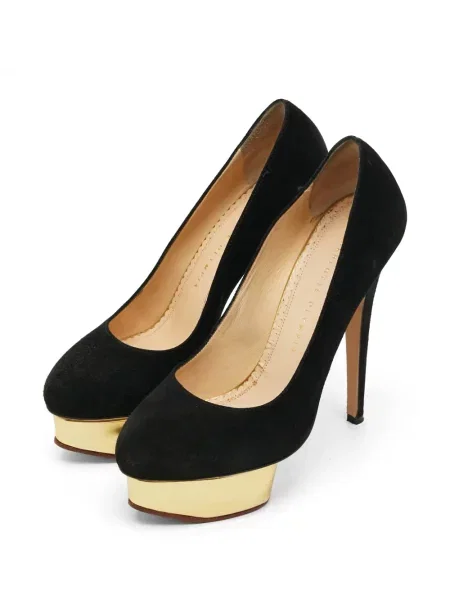 Platform talpú körömcipő Charlotte Olympia fekete