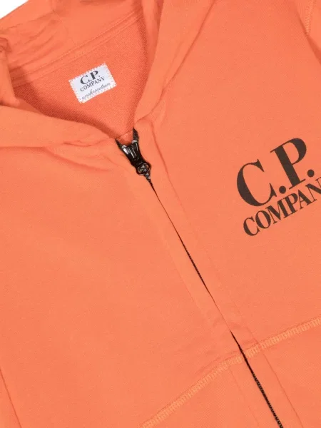 Bluza z kapturem dziecięca C.p. Company pomarańczowa
