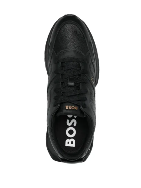 Bőr vízálló sneaker Boss fekete