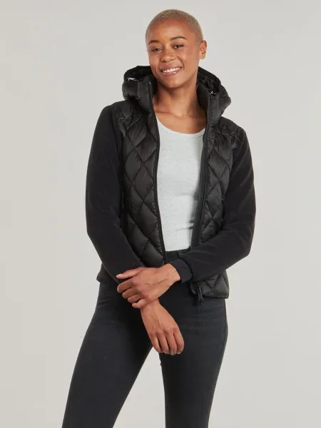 Klasické sako Superdry s kapucňou čierna