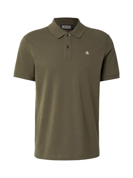 SCOTCH & SODA Póló Seasonal Core krém / olíva