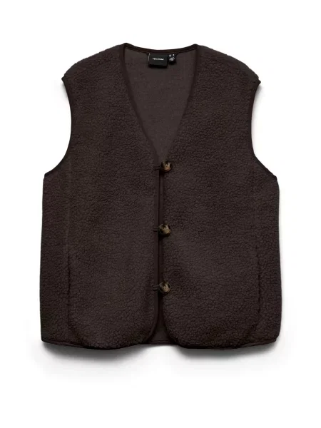 VERO MODA Vestă VMCLEOSOFIA ciocolatiu