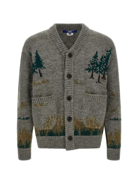 Cardigan Junya Watanabe Man tricotate gri