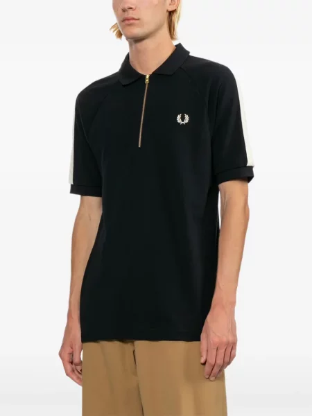 Scurt tricou polo Fred Perry cu broderie albastru