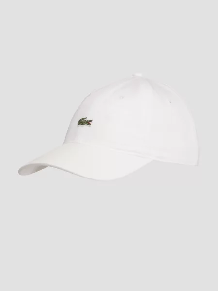Czapka z daszkiem Lacoste white biała