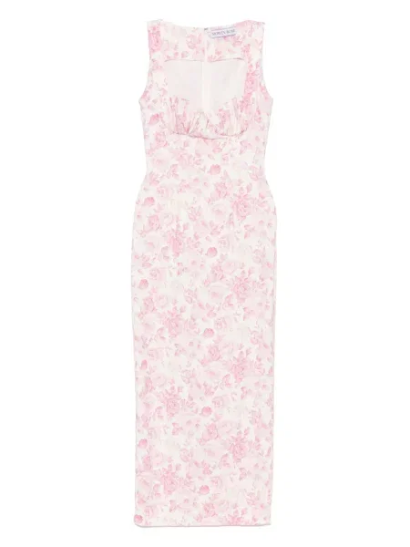 Rochie maxi Rowen Rose cu imagine de costum alb