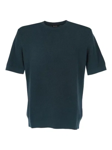 Tricou Zegna scurt albastru