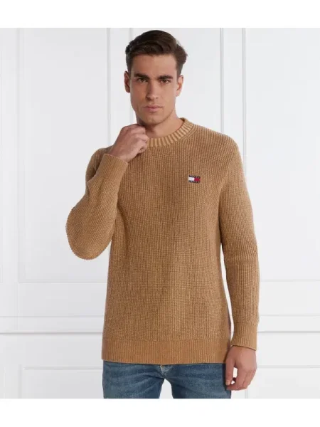 Tommy Jeans Pulover TONAL XS BADGE maro