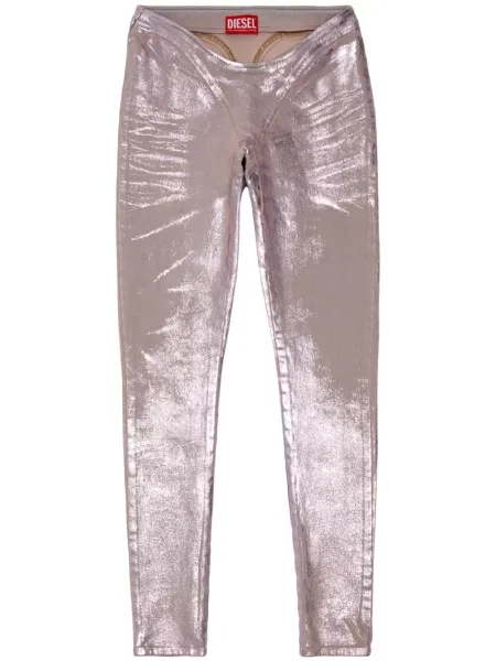 Skinny jeansy skinny Diesel z bursztynem różowe