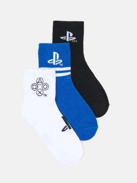 Sinsay Ponožky s výšivkou 3 balení PlayStation vícebarevná