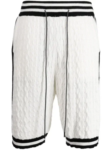 Pantaloni scurți Mostly Heard Rarely Seen tricotate alb