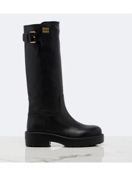 Cizme Miu Miu din piele negru