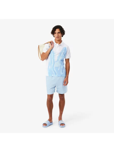 Lacoste Koszulka Polo Z Nadrukiem Classic Fit biała
