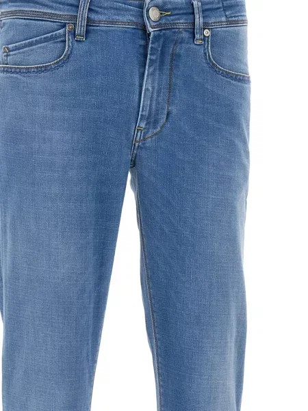 Blugi Re-hash cu 5 buzunare albastru