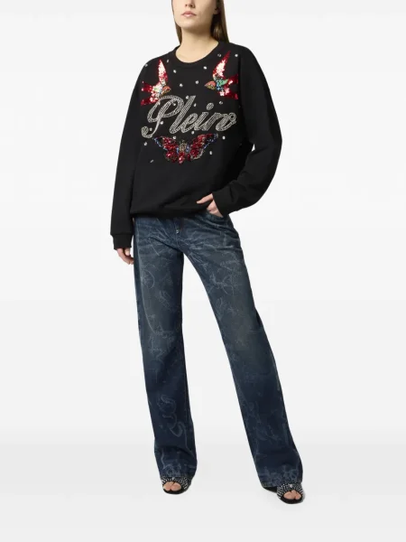 Hanorac Philipp Plein cu spatele deschis negru
