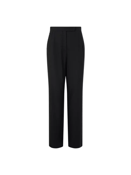 Spodnie Emporio Armani wełniane czarne