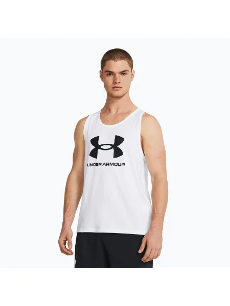 Tricou pentru bărbați Under Armour Sportstyle Logo alb/negru alb