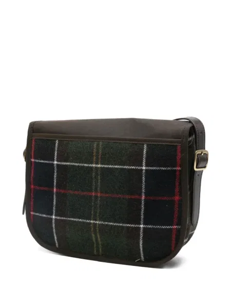 Кожаный кариран боди Barbour зелено