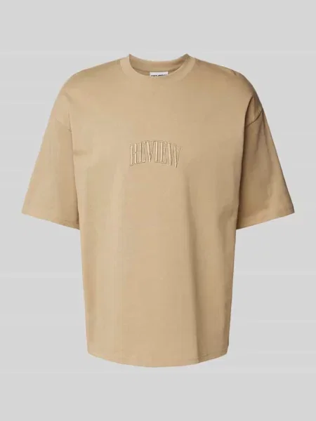 T-shirt z wyhaftowanym logo Review