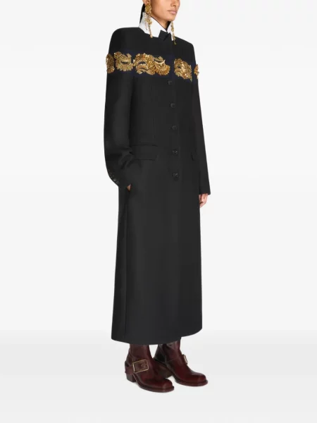Palton Dries Van Noten de lână negru