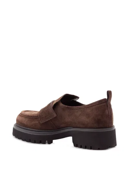 Loafers Guglielmo Rotta σουέντ με πλατφόρμα καφέ