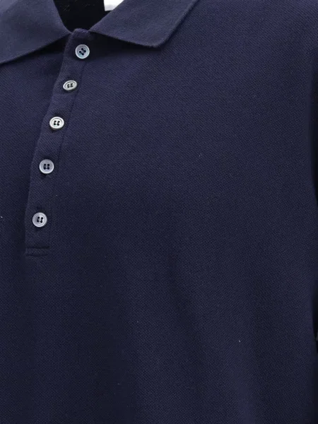 Lung tricou polo Thom Browne albastru