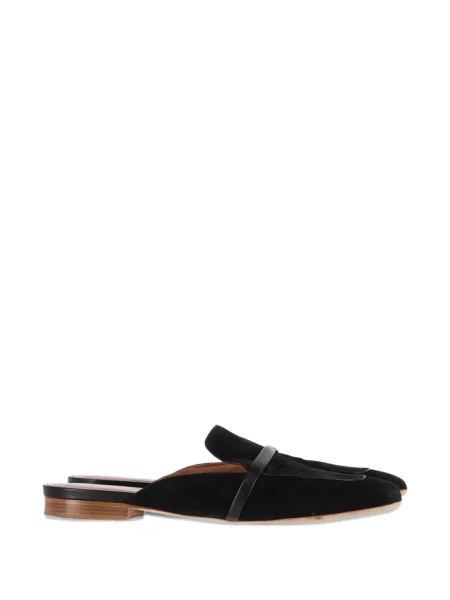 Papuci tip mules Malone Souliers din piele de căprioară fără toc negru
