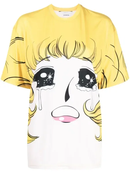 Sukienka koszulowa Pushbutton z nadrukiem garniturowa żółta