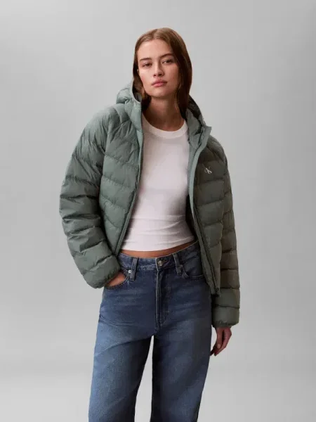 Calvin Klein Jeans Geacă | Cropped Fit verde