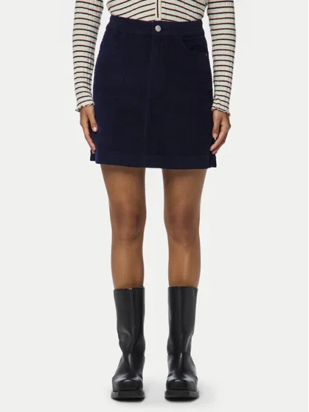 Pieces Fustă trapez Rillo Bleumarin albastru