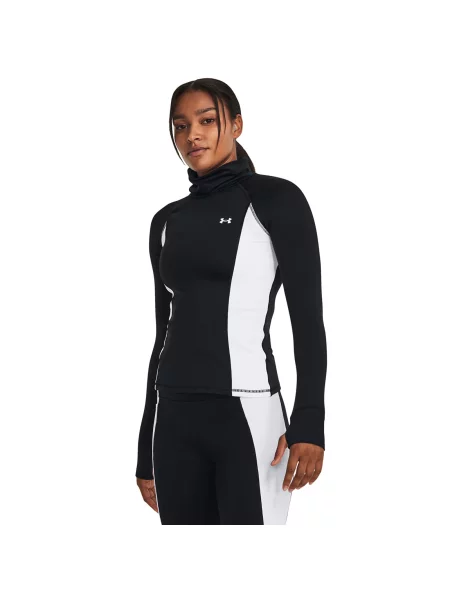 Mikina Under Armour Train CW Funnel Neck black/lime yellow/white bílá