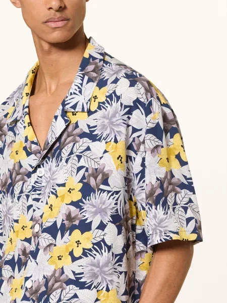 HUGO koszula plażowa BEACH SHIRT RELAXED żółta