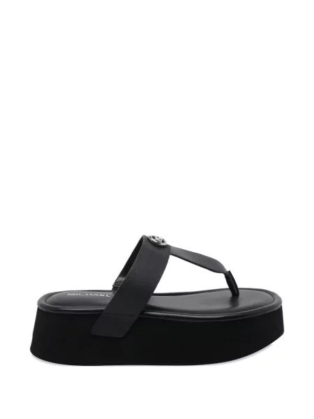 Sandale Michael Michael Kors cu vârf deschis cu autograf negru