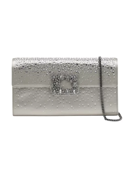 Kopertówka Roger Vivier w kwiatki szara