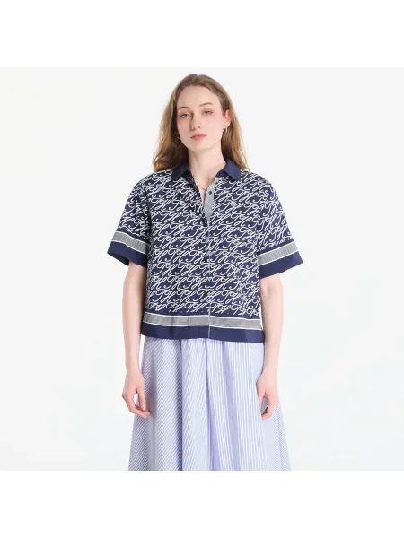 Koszula Tommy Hilfiger Swimshop Silk Voile Aop Shirt Dark Blue Argyle M niebieska