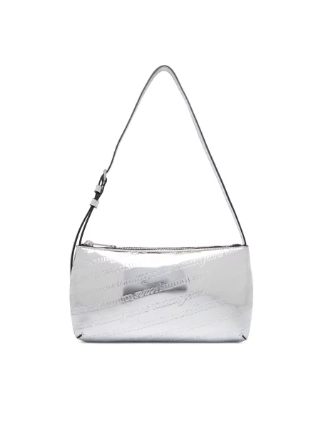 Tommy Jeans Torbica Tjw Must Metallic Shoulder Bag Srebrna crna