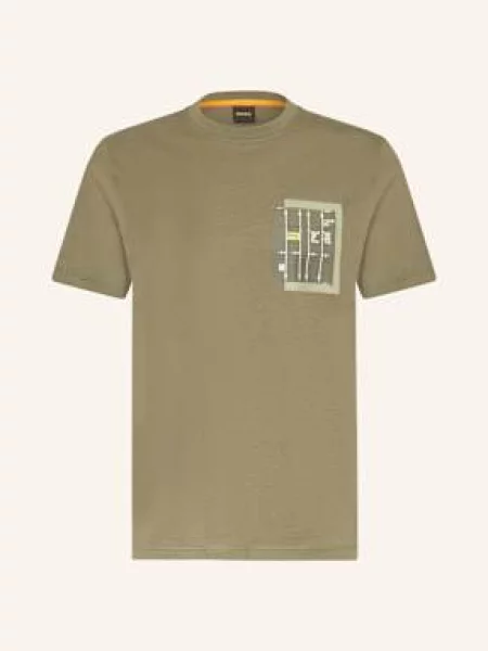 Boss T-Shirt Te_Container gruen zielona