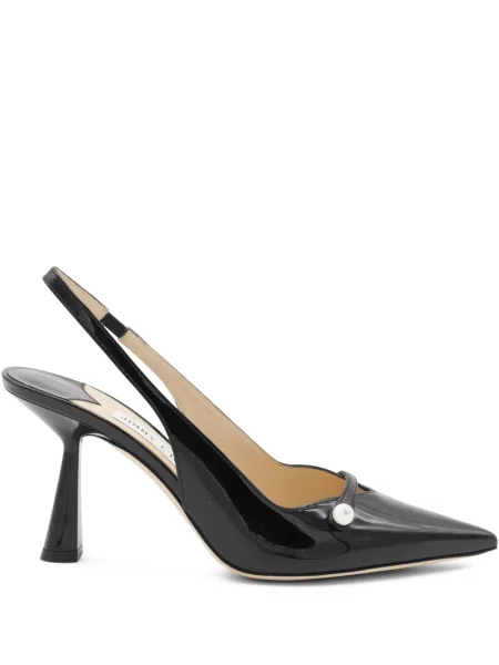 Pantofi cu toc Jimmy Choo cu perle slingback negru
