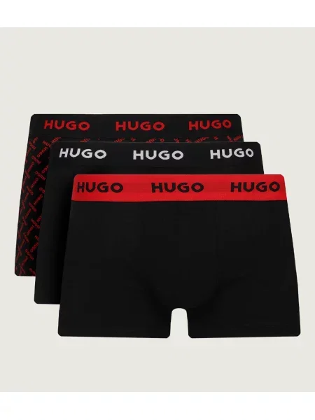 Boxeri Hugo Boss Trunk Triplet Design Multicolor M alb