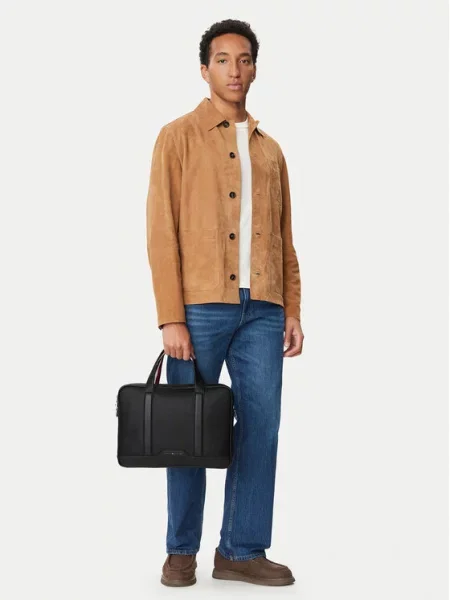 Tommy Hilfiger Чанта за лаптоп Th Textured Computer Bag черен