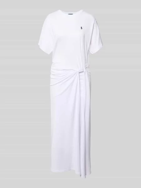 Dopasowana sukienka casualowa z mieszanki lyocellu Polo Ralph Lauren biała
