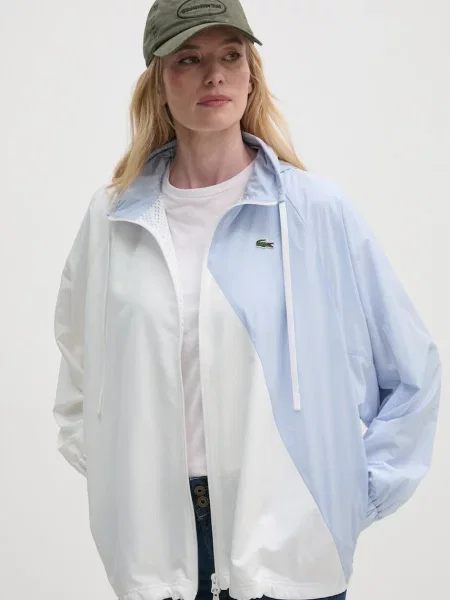 Яке Lacoste преходен модел с уголемена кройка синьо