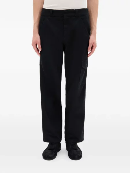 Pantaloni cargo Ann Demeulemeester din canvas negru